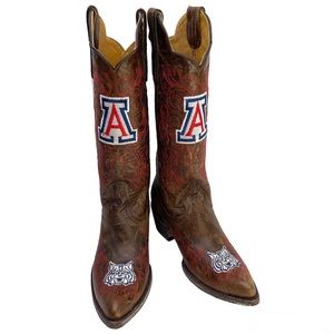 GAMEDAY BOOTS University Of Arizona Wildcats NEW Size 6.5 Brown Cowboy Boots
